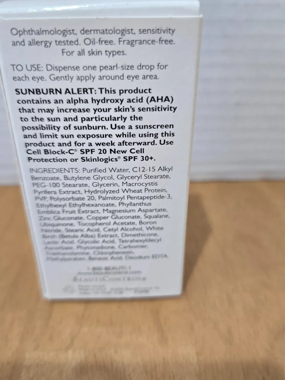 Rare BeautiControl Platinum Regeneration Eye Serum .6 oz NIB
